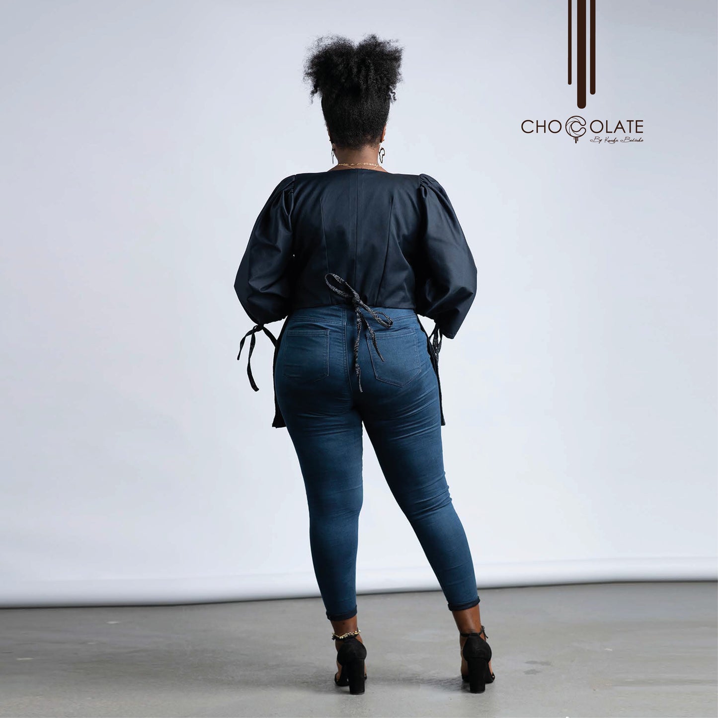 Classy Navy Blue Print Booty Jacket (BLACK JEANS OUT OF STOCK BUT AVAILABLE IN BROWN)