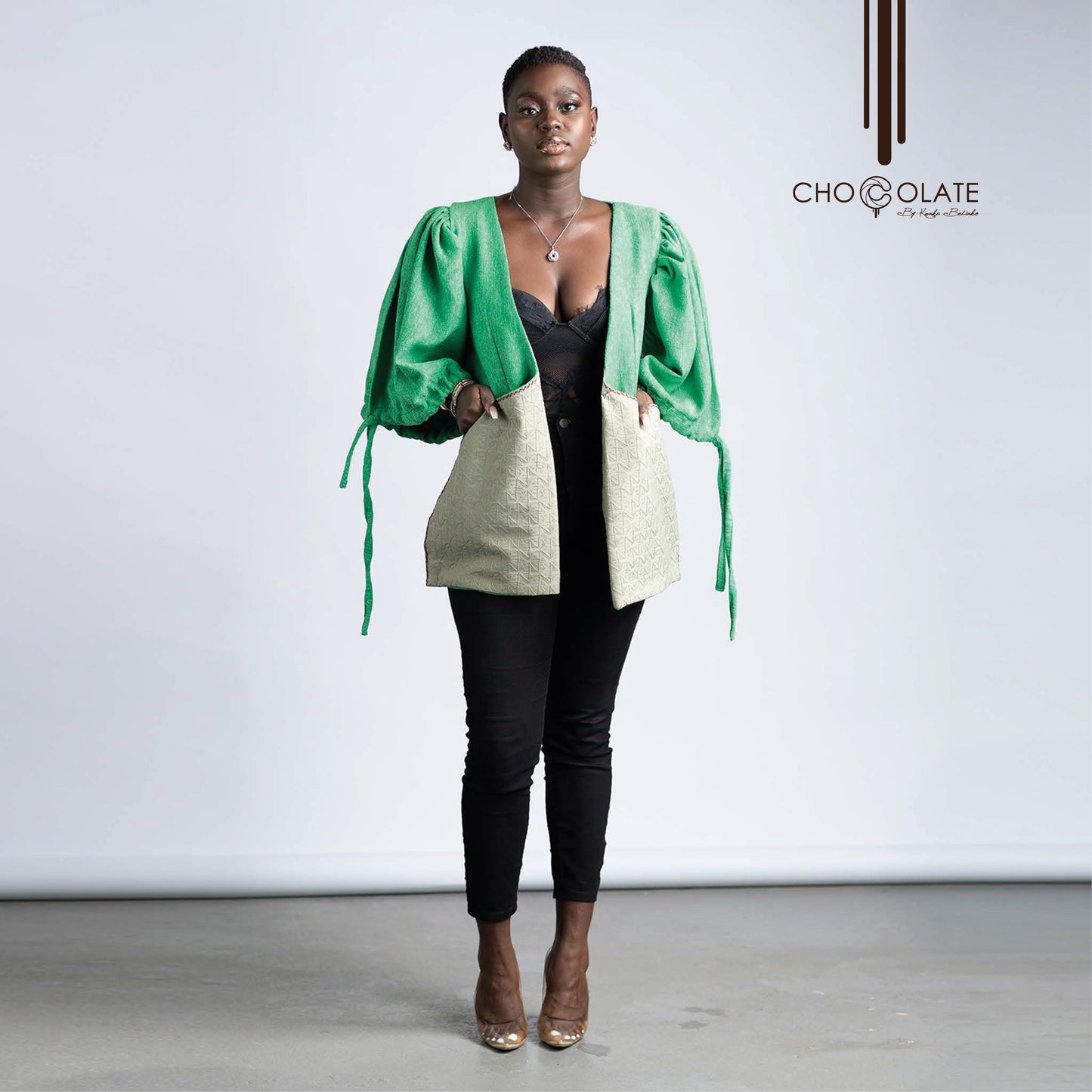 Two Tone Green Booty Jacket (OUT OF STOCK BUT AVAILABLE IN OTHER FABRICS)