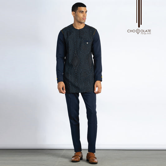 PRE-ORDER Navy Print Kaftan